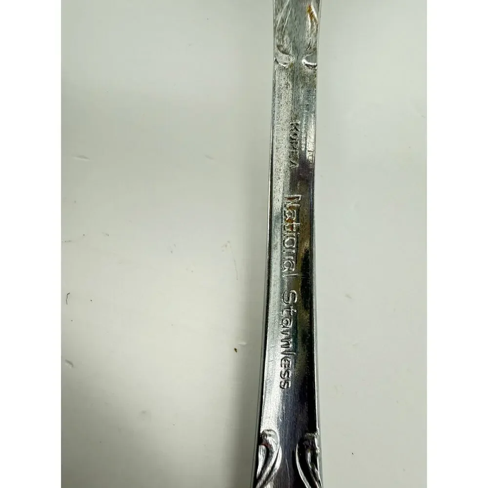 Vintage National Korea Place Spoon Oval Soup Spoon Ornate Replacement Flatware